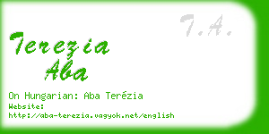 terezia aba business card