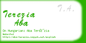 terezia aba business card